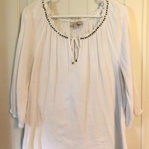 LOFT White Tie Long Sleeve